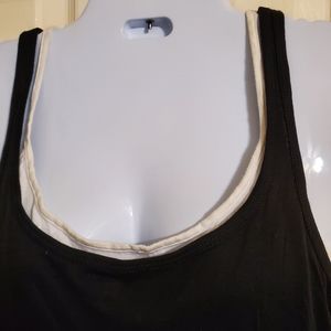 Two tanks Black, Metro7 & White, Norma Kamali combo